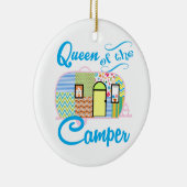 Koningin van de Camper Keramisch Ornament (Rechts)