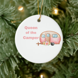 Koningin van de Camper op een Keramisch Ornament