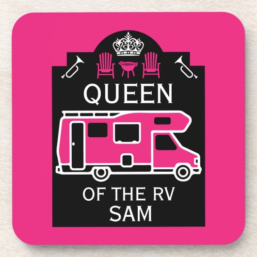 Koningin van de camper RV Bier Onderzetter (Voorkant)