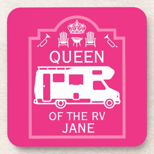 Koningin van de camper RV Bier Onderzetter (Voorkant)