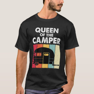 koningin van de Camper RV Trailer van Funny Campin T-shirt