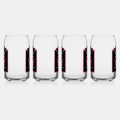 Koningin van de camping blikvorm glas (Links)