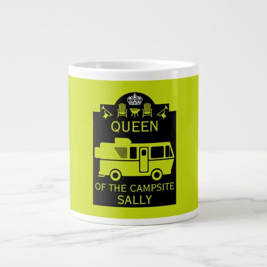 Koningin van de camping grote koffiekop (Voorkant)
