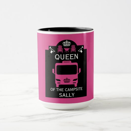 Koningin van de camping mok (Midden)