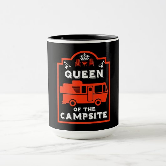 Koningin van de camping mok (Midden)