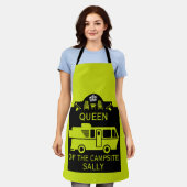 Koningin van de camping schort (Gedragen)