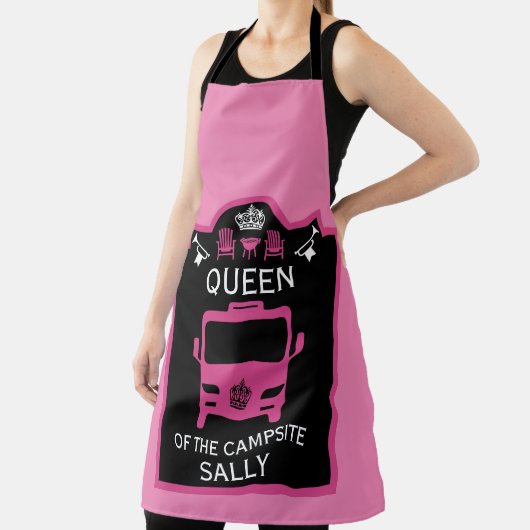 Koningin van de camping schort (Insitu)