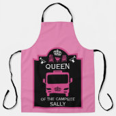 Koningin van de camping schort (Voorkant)