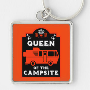 Koningin van de camping sleutelhanger