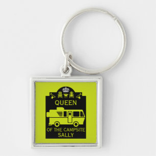 Koningin van de camping sleutelhanger