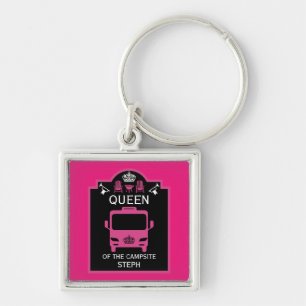 Koningin van de camping sleutelhanger