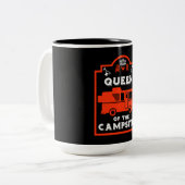 Koningin van de camping tweekleurige koffiemok (Voorkant links)
