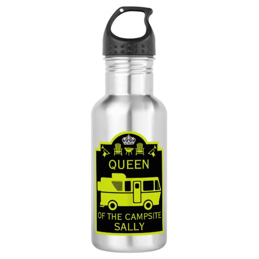 Koningin van de camping waterfles (Voorkant)