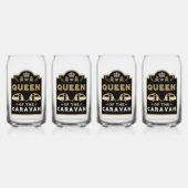 Koningin van de Caravan Blikvorm Glas (Achterkant)