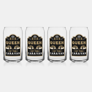 Koningin van de Caravan Blikvorm Glas