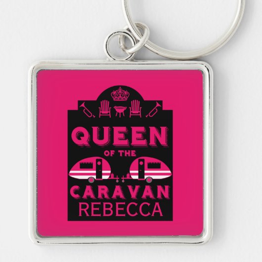 Koningin van de Caravan Sleutelhanger (Voorkant)
