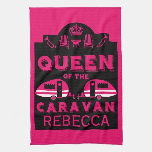 Koningin van de Caravan Theedoek (Verticaal)