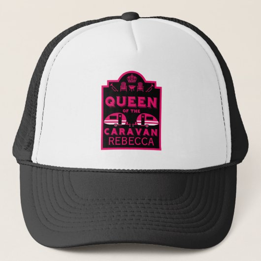 Koningin van de Caravan Trucker Pet (Voorkant)