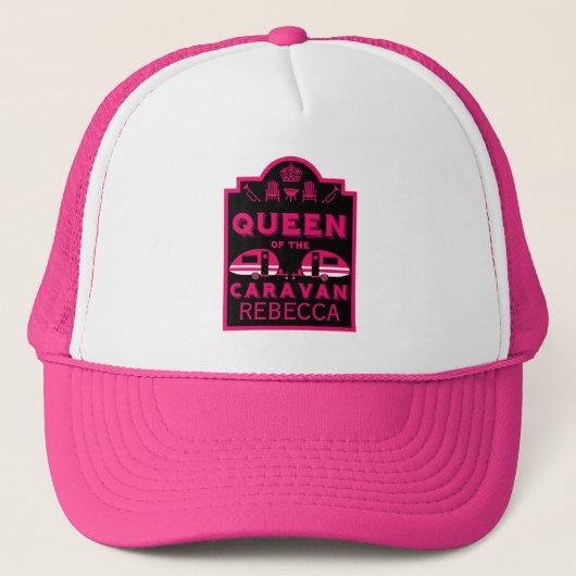 Koningin van de Caravan Trucker Pet (Voorkant)