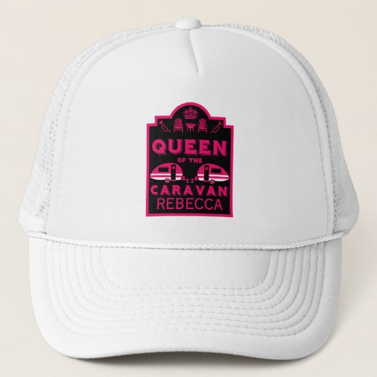 Koningin van de Caravan Trucker Pet (Voorkant)