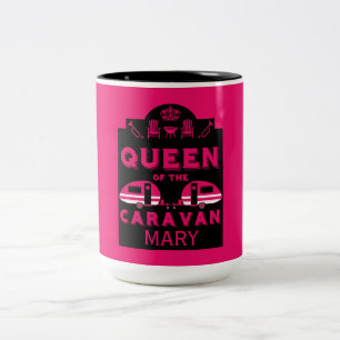 Koningin van de Caravan Tweekleurige Koffiemok