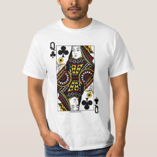 Koningin van de clubs spelen Kaart T-shirt