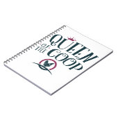 Koningin van de Coop Chicken Farmer Women Notitieboek (Linkerzijde)