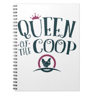 Koningin van de Coop Chicken Farmer Women Notitieboek