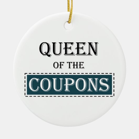 Koningin van de Coupons Keramisch Ornament (Voorkant)