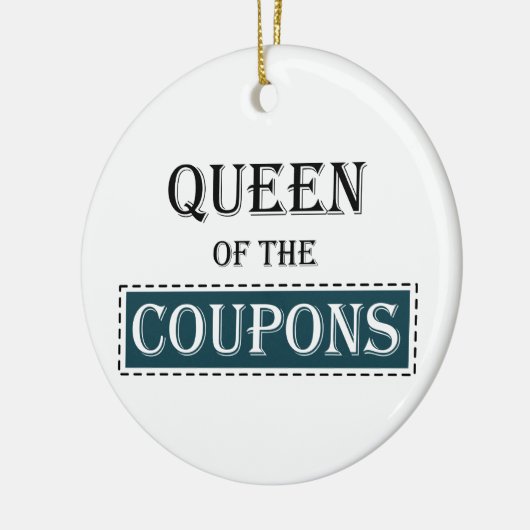 Koningin van de Coupons Keramisch Ornament (Links)