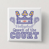 Koningin van de Court Volleyball Button (Voorkant)