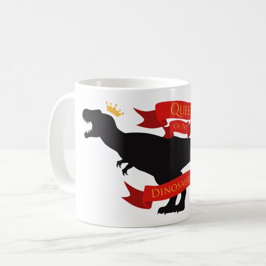Koningin van de Dinosauriërs Koffiemok (Voorkant links)
