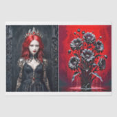 Koningin van de Duisternis - Decoupage - Tissuepapier (Voorkant)