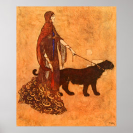 Koningin van de Ebony Isles Edmund Dulac Fine Art Poster