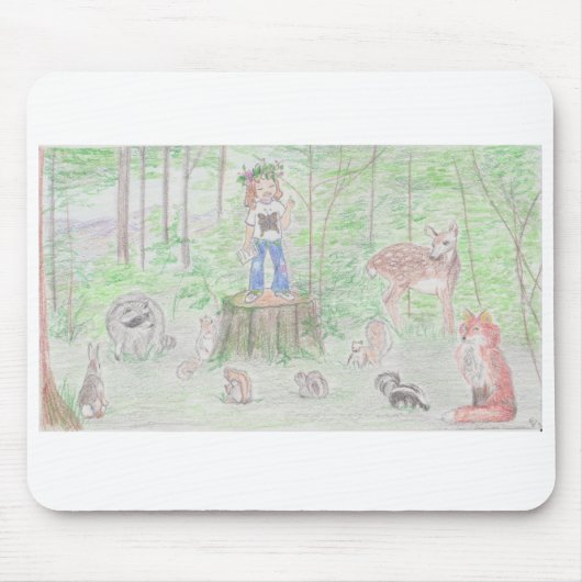 Koningin van de Eekhoorns Mousepad Muismat (Voorkant)