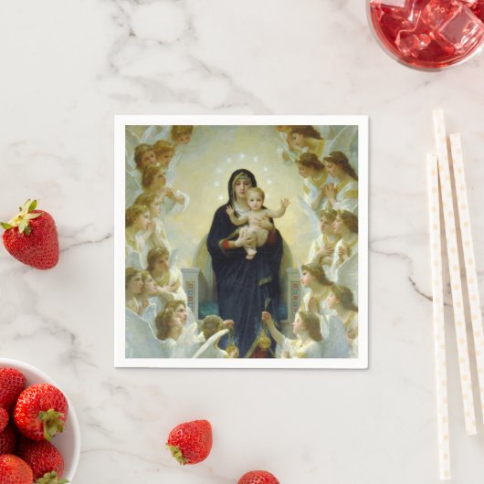 Koningin van de engelen (door Bouguereau) Servet (Insitu)