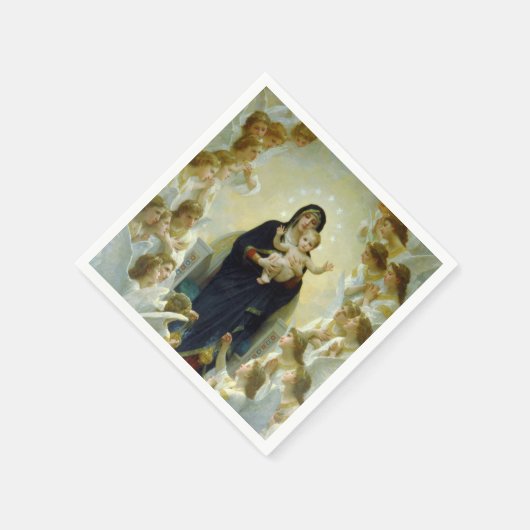 Koningin van de engelen (door Bouguereau) Servet (Hoek)