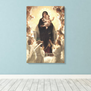Koningin van de engelen Regina Angelorum door Boug Canvas Afdruk