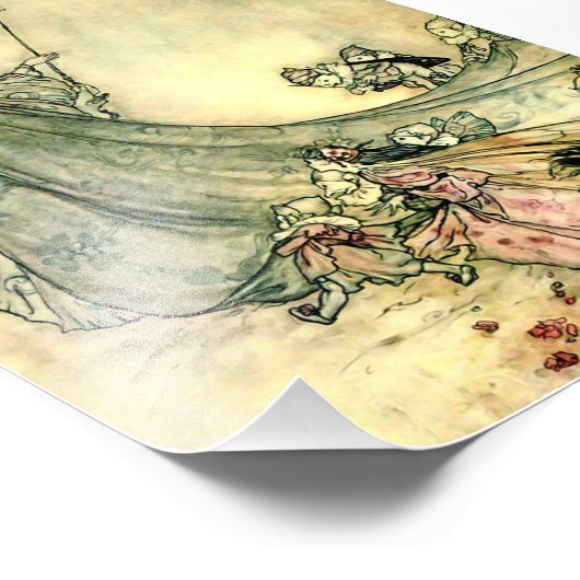 “Koningin van de feeën” door Arthur Rackham Foto Afdruk (Hoek)