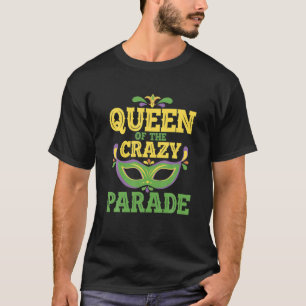 Koningin van de gekke parade kralen die joker jest t-shirt