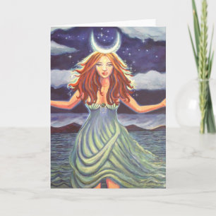 Koningin van de getijden - Goddess Art Wenskaart Kaart