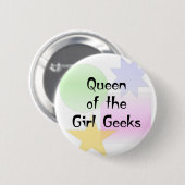 Koningin van de Girl Geeks Ronde Button 5,7 Cm (Voorkant /achterkant)