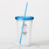 Koningin van de Gril, Paarse kroonrood Acryl Drinkbeker (Achterkant)