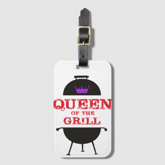 Koningin van de Gril, Paarse kroonrood Bagagelabel (Voorkant (verticaal))