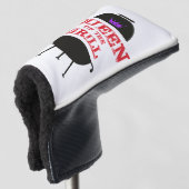 Koningin van de Gril, Paarse kroonrood Golfheadcover (3/4 voorkant)