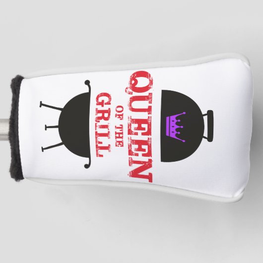 Koningin van de Gril, Paarse kroonrood Golfheadcover (Voorkant)