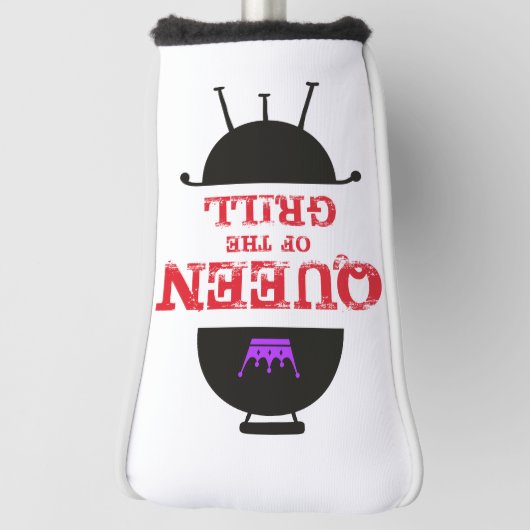 Koningin van de Gril, Paarse kroonrood Golfheadcover (Draai 90)