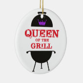 Koningin van de Gril, Paarse kroonrood Keramisch Ornament (Rechts)