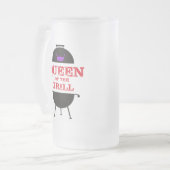 Koningin van de Gril, Paarse kroonrood Matglas Bierpul (Voorkant links)