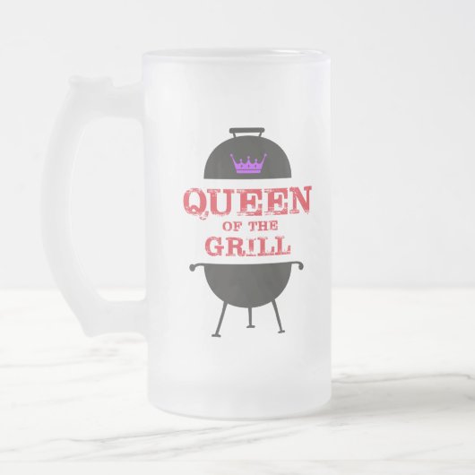 Koningin van de Gril, Paarse kroonrood Matglas Bierpul (Links)